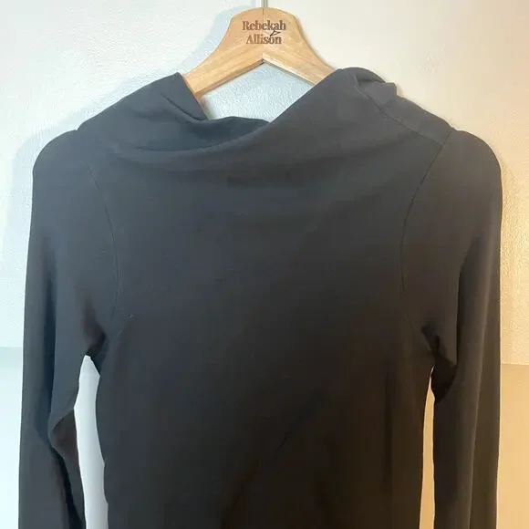 Jarbo Black Pima Cotton Classic Cowl Neck Sweater Women's EU 36 / US 4 EUC - Picture 11 of 12
